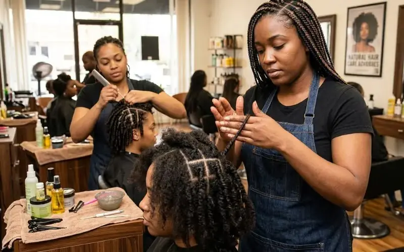 Boho braids style